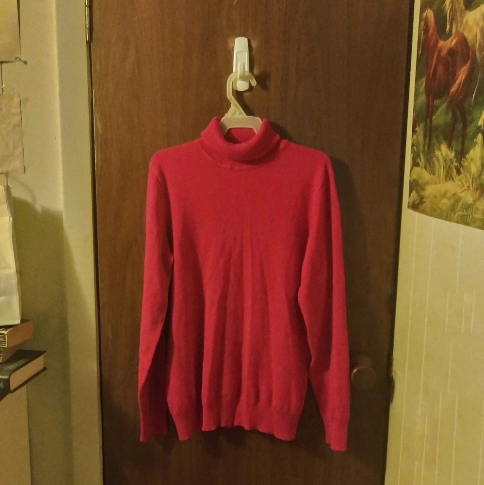 Joseph Allen Red Turtleneck Sweater Size: S